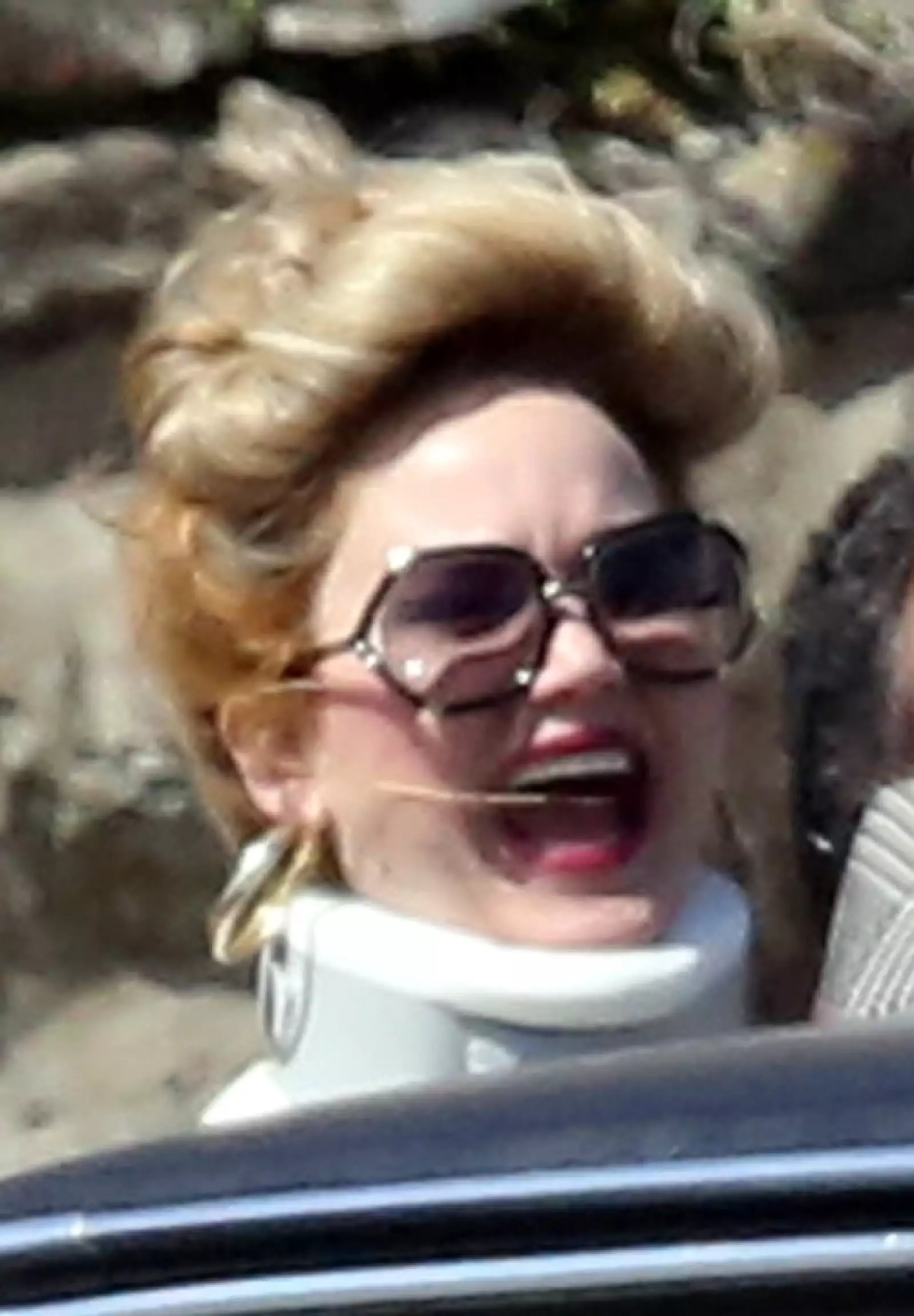 Aquí, durante las grabaciones de American Hustle.