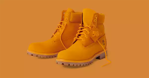 Icónicas botas amarillas de Timberland en su edición de 50 aniversario.