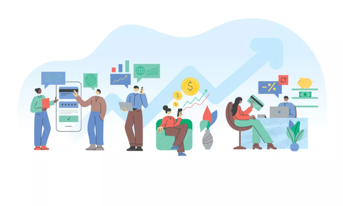 concepto de empresas financieras