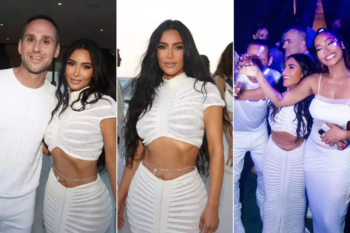 Kim Kardashian en fiesta de Michael Rubin