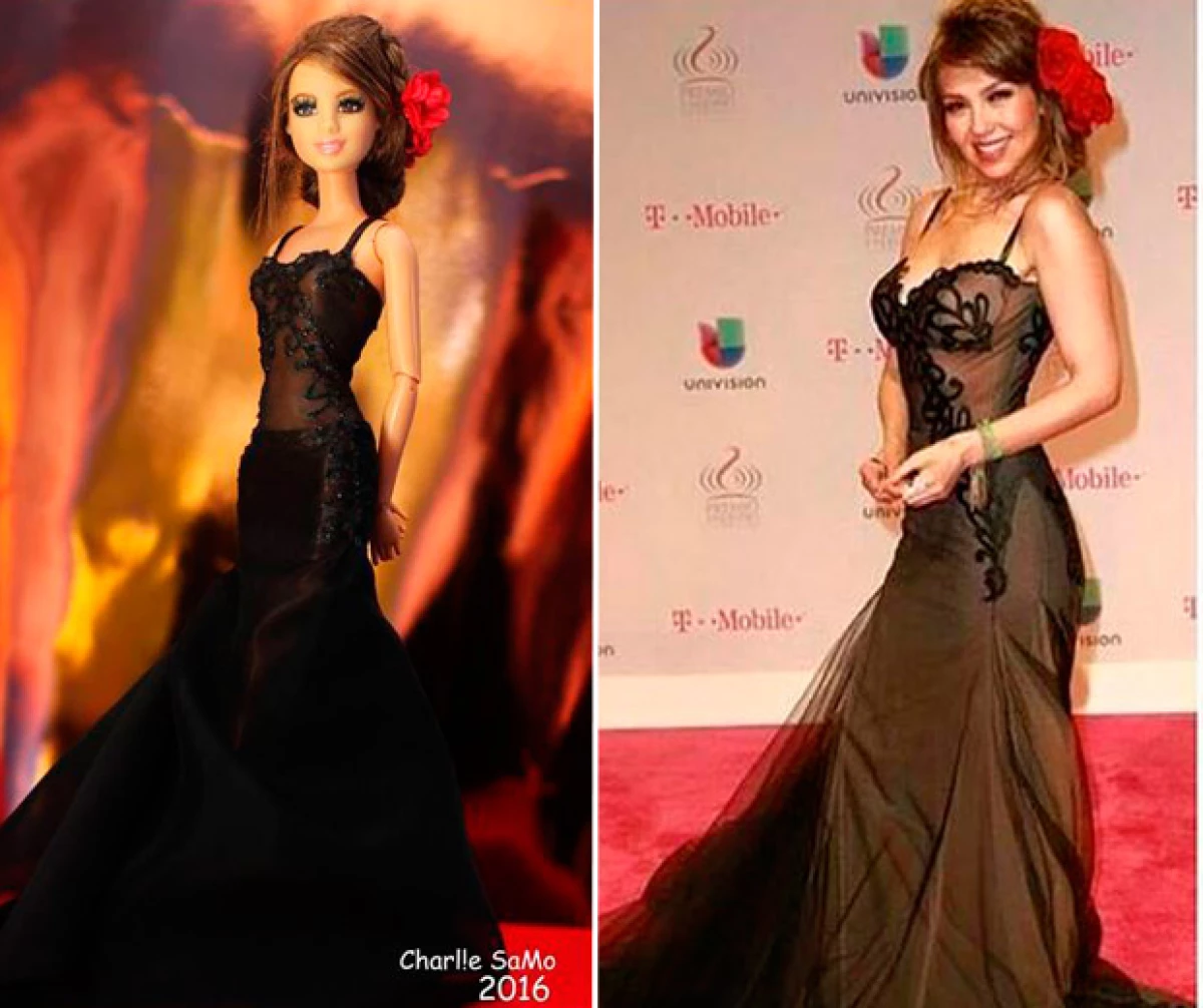 La cantante presumió en Instagram el trabajo de uno de sus fans, quien viste Barbies con looks idénticos a los de ella.