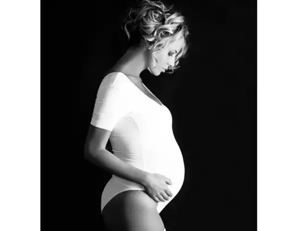 Susy durante su primer embarazo.