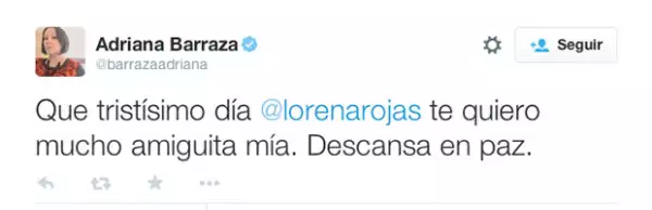 Una actriz más que lamentó su partida.
