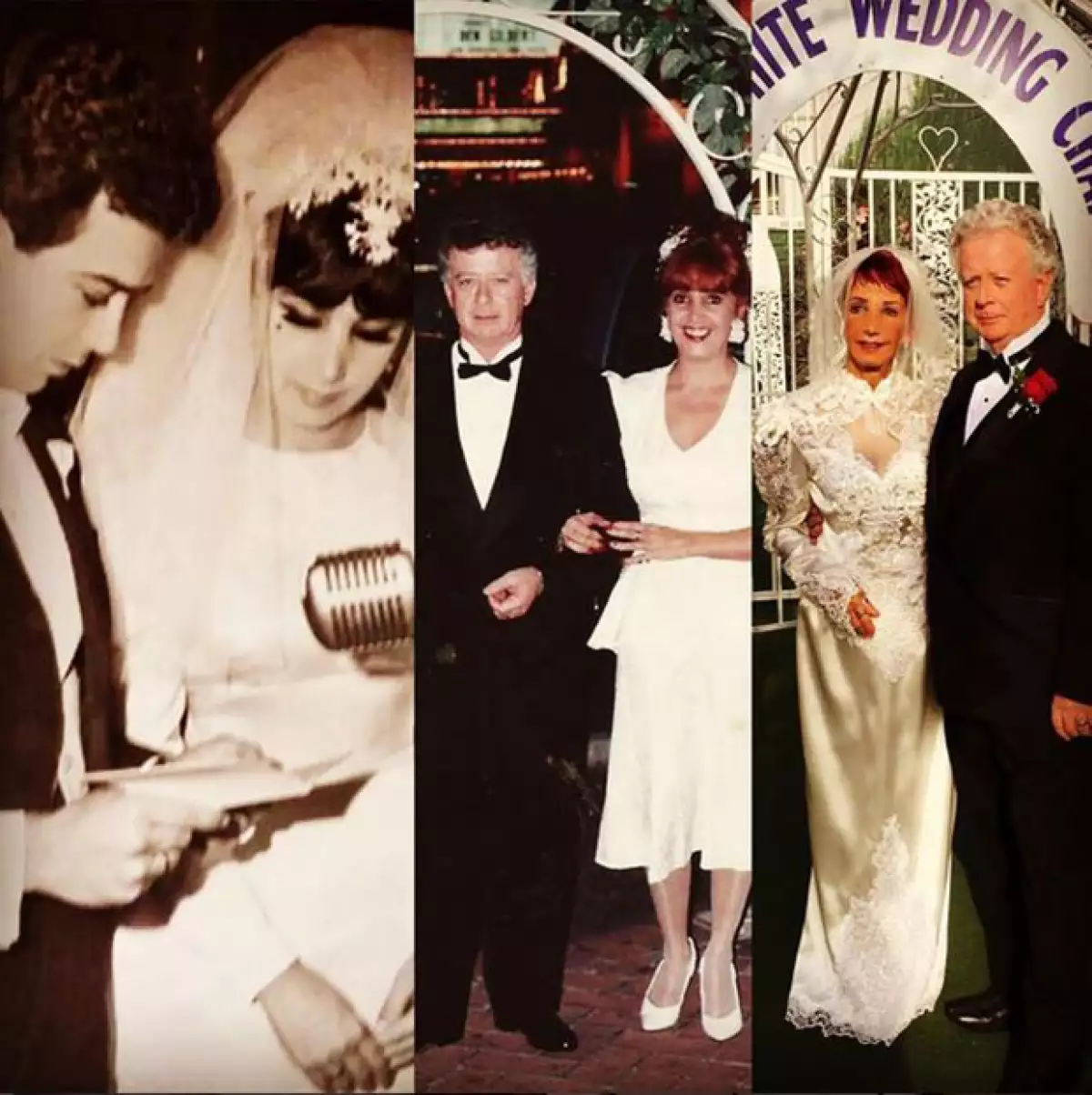 La pareja durante las celebraciones de boda.