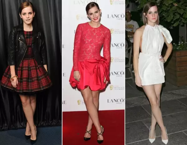 Teatrales pero románticos son los vestidos de Emma Watson.