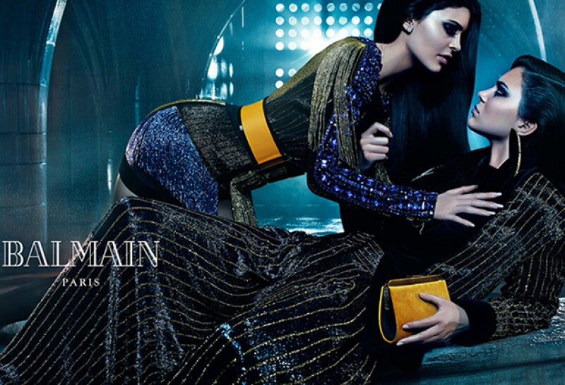 Las Jenner en la campaña FW15 de Balmain. Las Hadid y las Small también posaron.