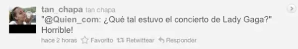 La primera crítica de la mañana.