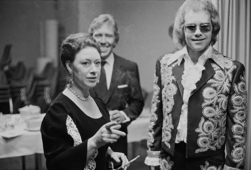 Princesa Margarita y Elton John 