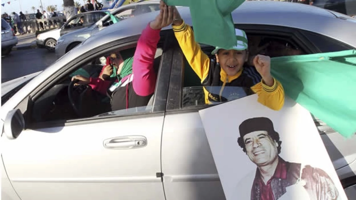 Libia Moammar Gadhafi seguidores