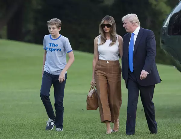 Melania, Donald y Barron Trump