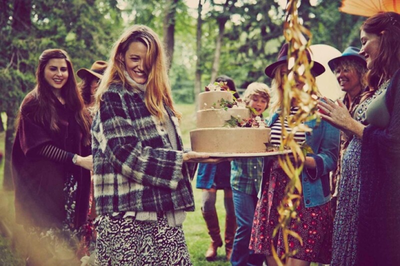 Y Blake con un festejo muy boho chic.