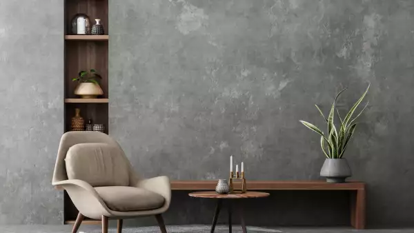 Living room interior in loft, industrial style