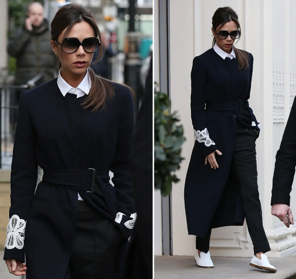 La diseñadora de modas causó sensación al ser captada con sus zapatos tipo slipper por las calles de Londres.