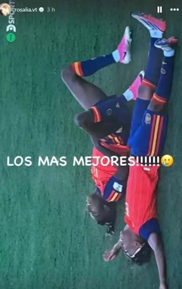 Rosalía celebra el triunfo de España