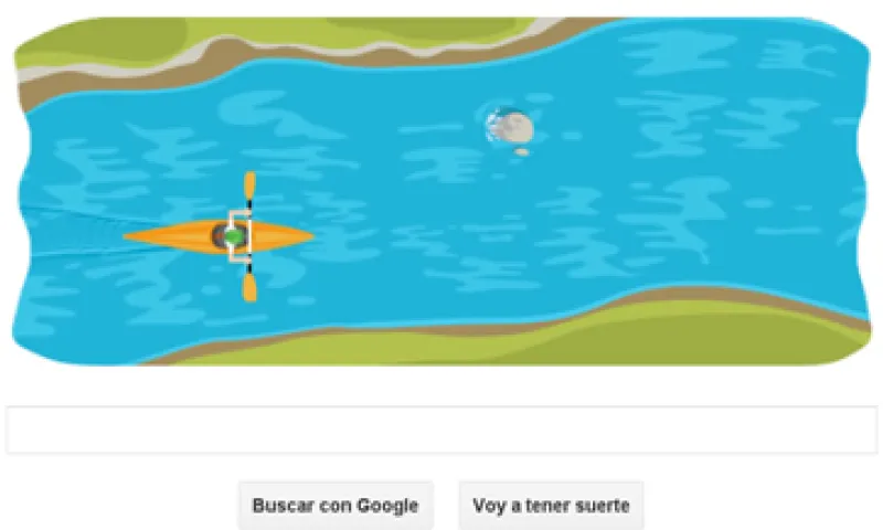 Además del canotaje, Google ha cambiado su doodle por imágenes de otros deportes como el tiro con arco. (Foto tomada de Google)