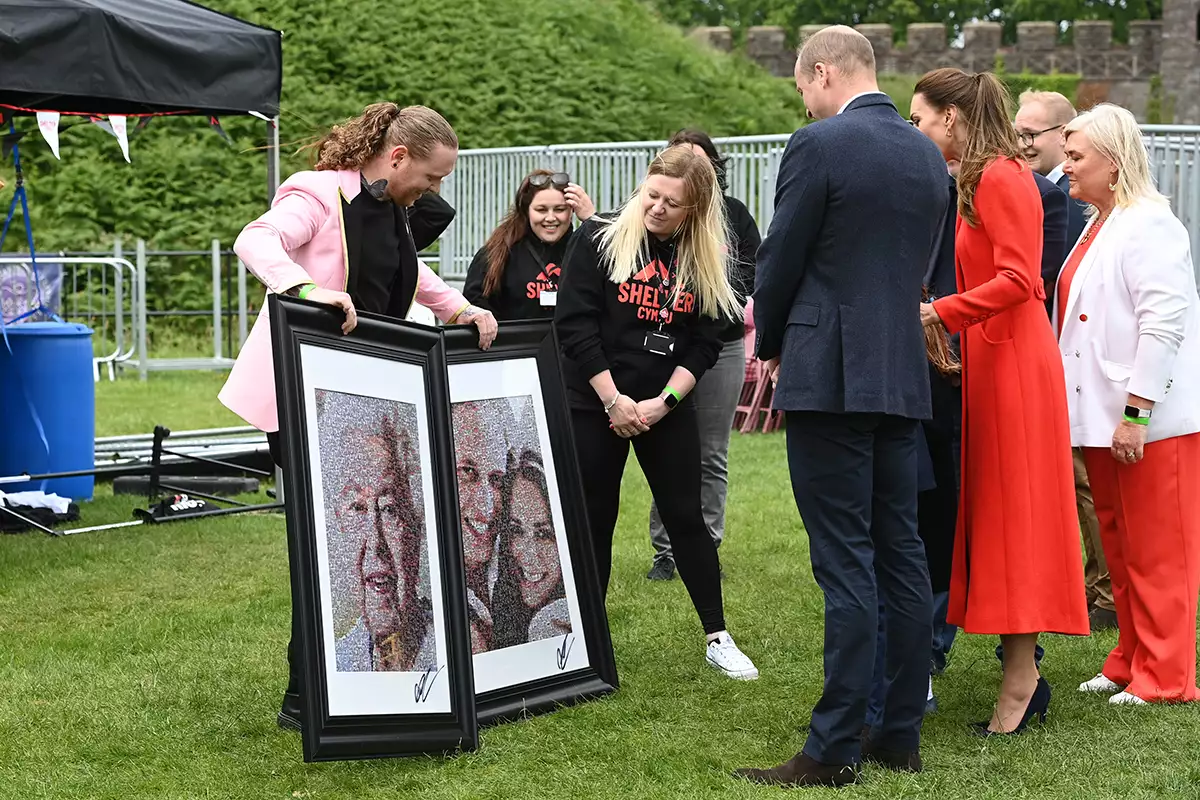 Queen Elizabeth II Platinum Jubilee 2022 - The Duke And Duchess Of Cambridge Visit Wales