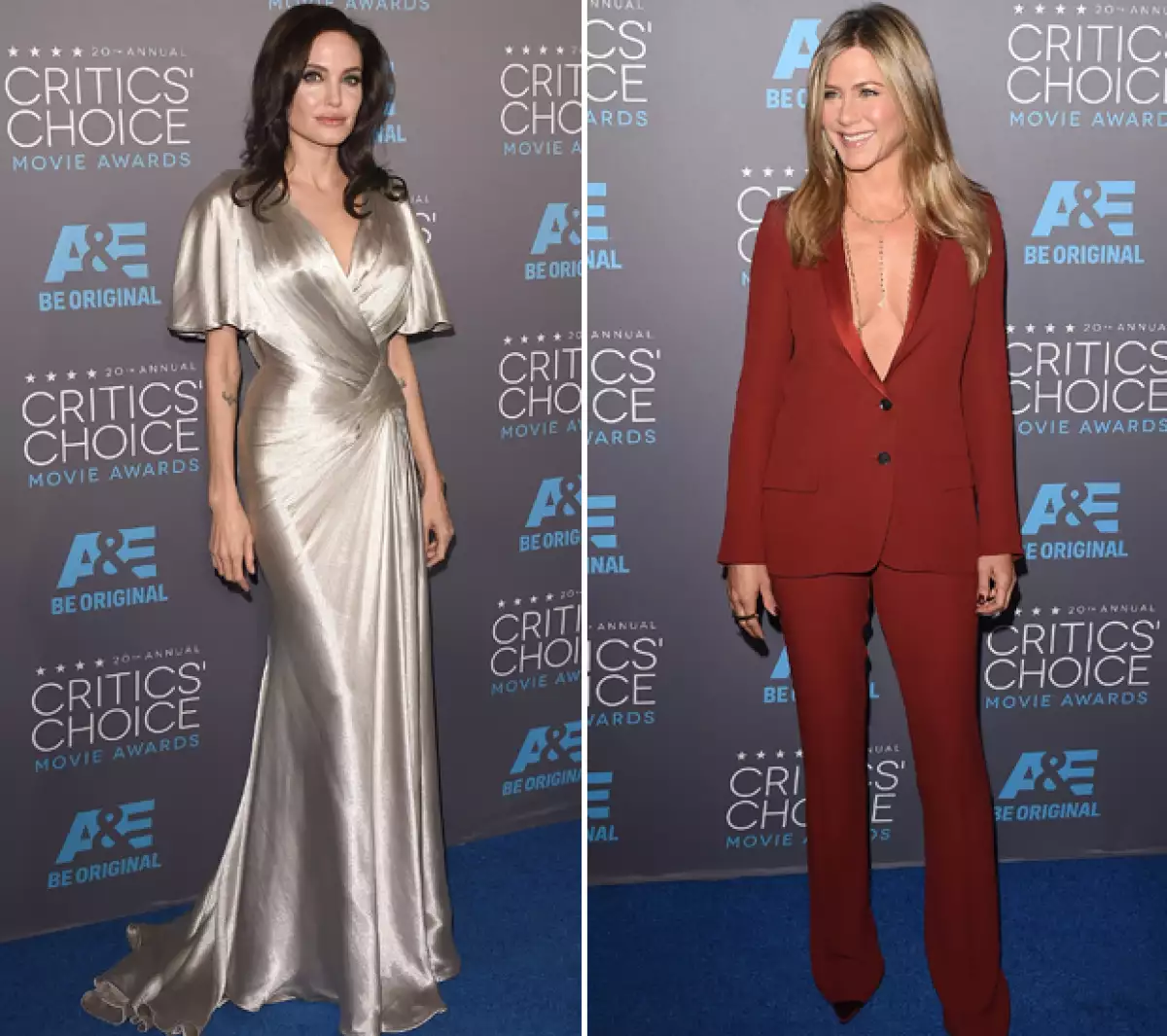 Las actrices, protagonistas del conocido triángulo amoroso con Brad Pitt, cuidaron cada movimiento durante los Critics´ Choice Awards para evitar un encuentro incómodo. Aquí los detalles.