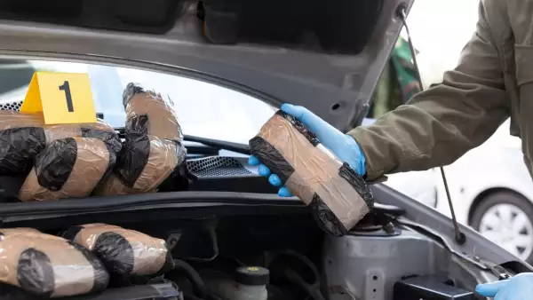 Hidden drugs in a vehicle secret compartment