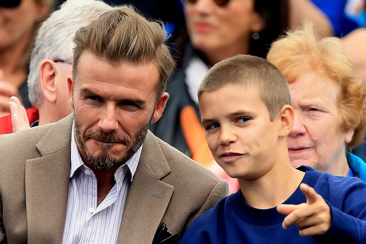 David Beckham y su hijo Romeo