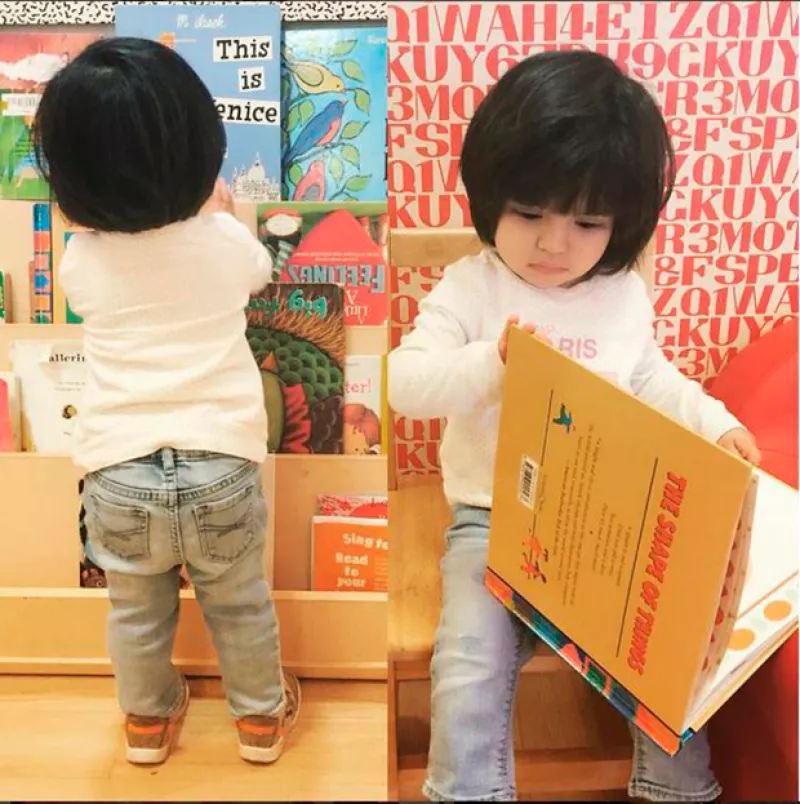 La hija de Eugenio Derbez es una niña a la que se le ha inculcado el gusto por la lectura y los libros desde que estaba en la pancita de mamá.
