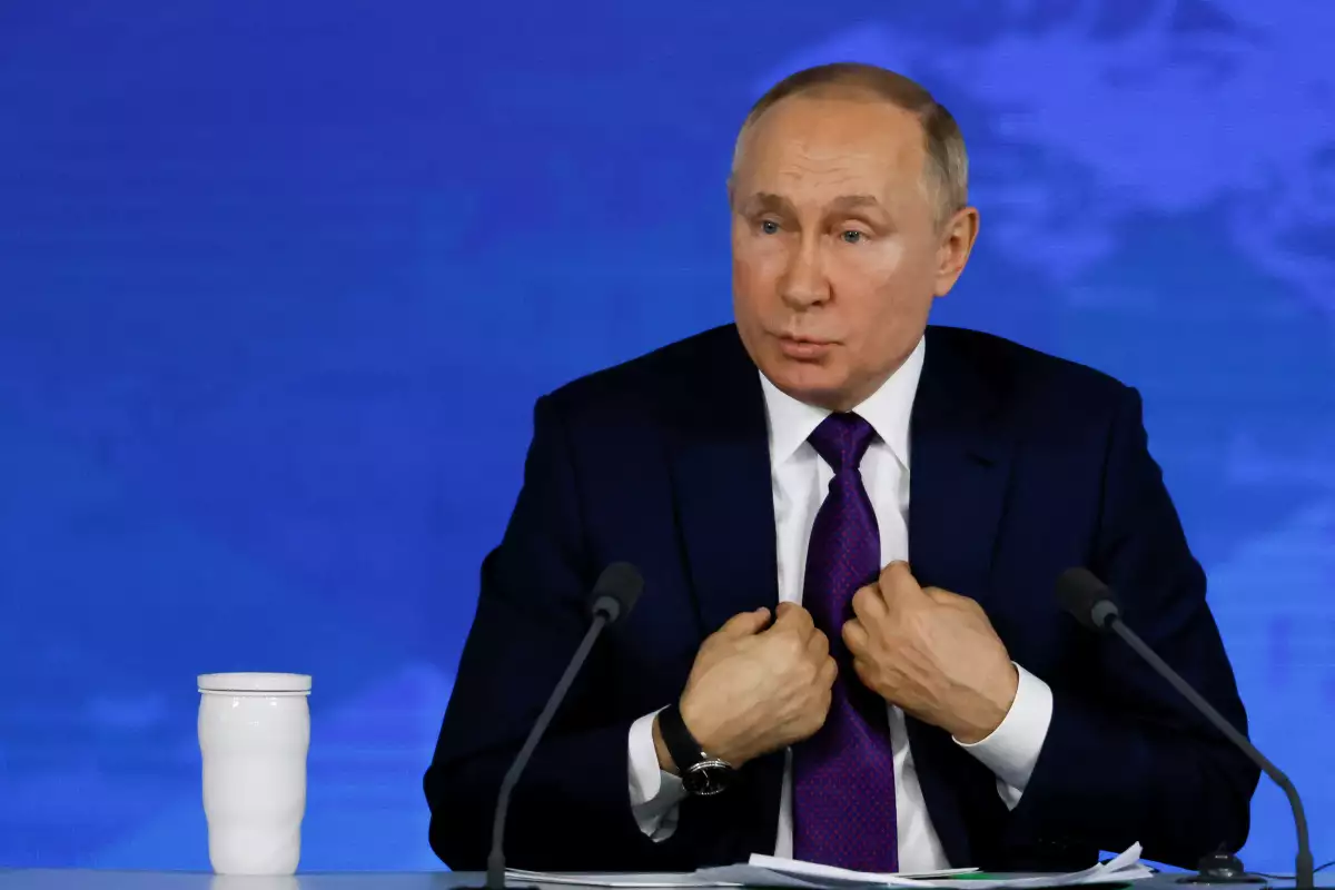 El presidente de Rusia, Vladimir Putin, da su conferencia de prensa anual en Moscú.