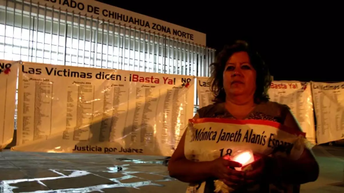 olga Esparza madre de Ifdali Juache menores desaparecidas Ciudad Juarez