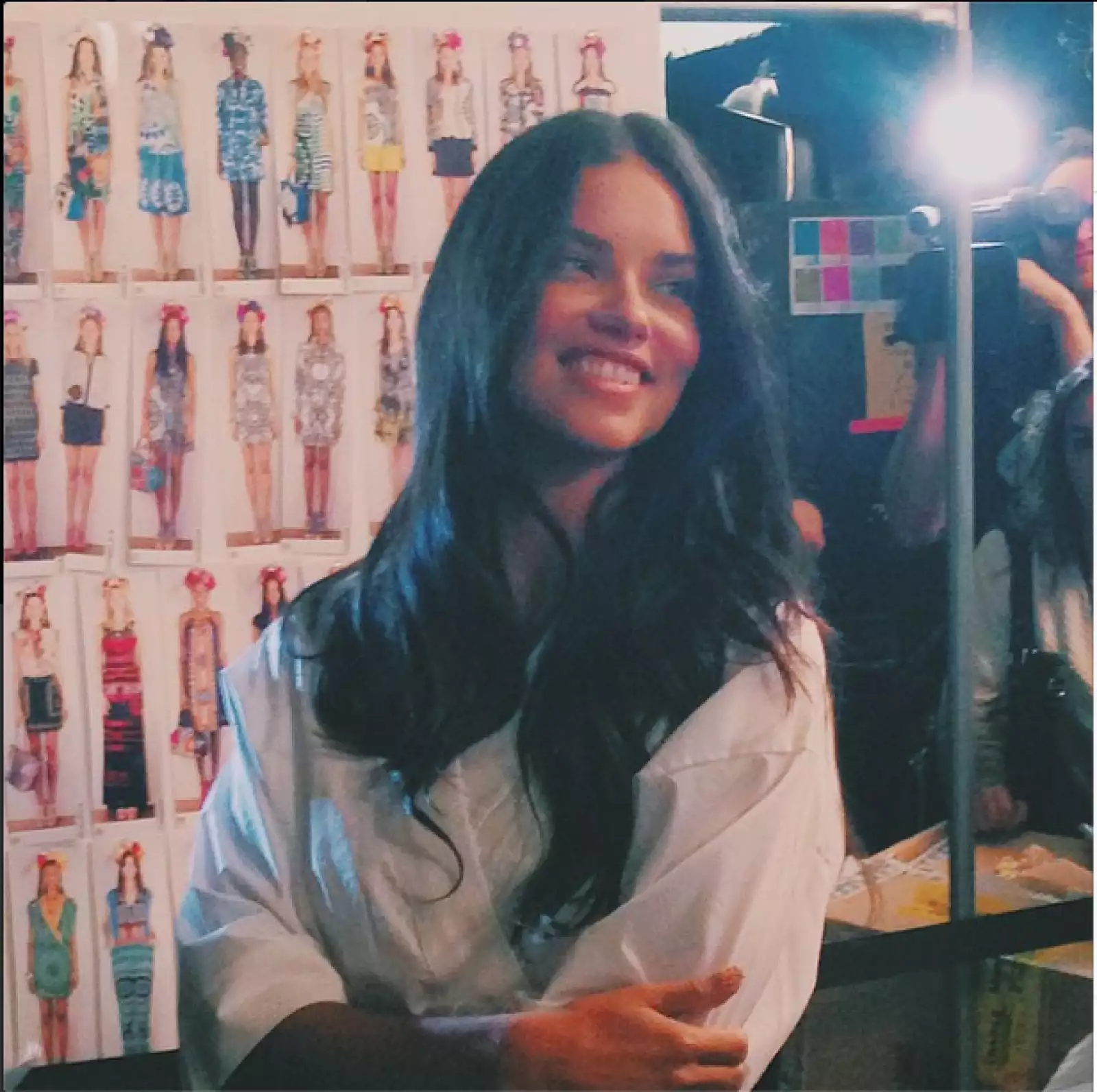 Adriana Lima @adrianalima: Had such an amazing time at the @desigual show...thank you everyone!
