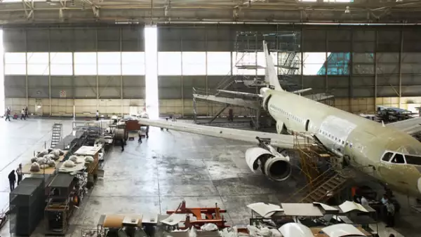 Hangar principal del MRO con capacidad para dar mantenimiento de cuatro a seis aviones