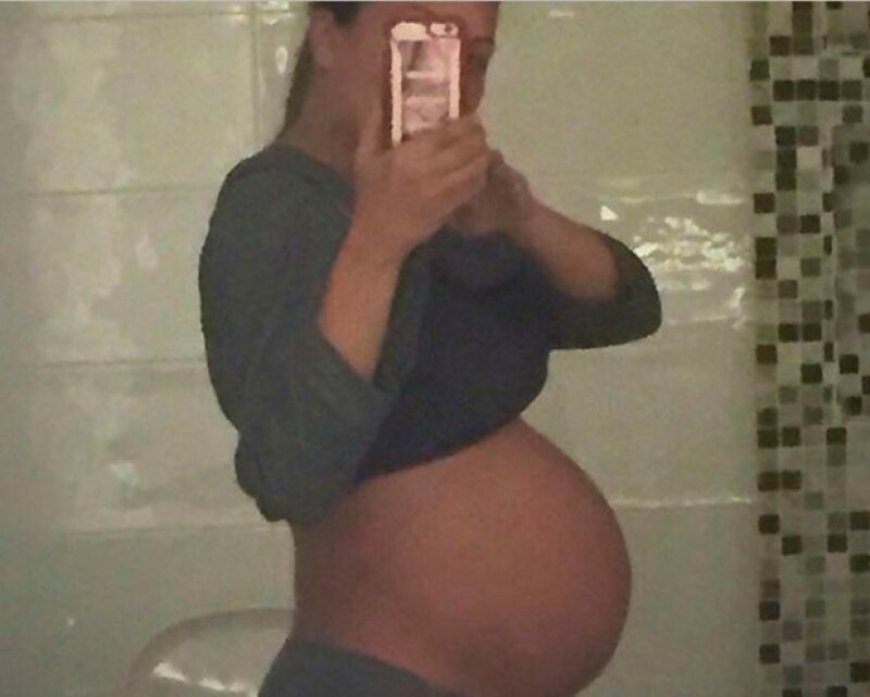 Mariana no podía contener la emoción por la llegada de su bebé y así anticipó que el nacimiento estaba próximo.