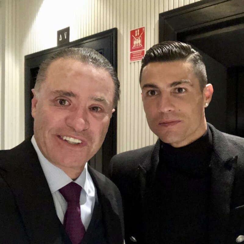 Quirino Ordaz con Cristiano Ronaldo