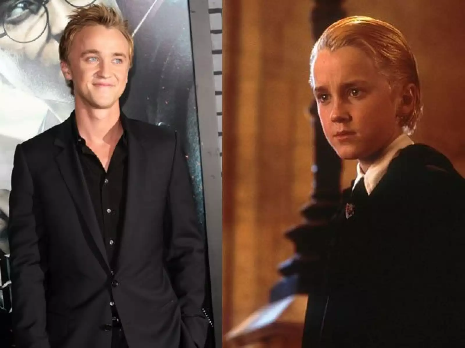 Tom Felton es Draco Lucius Malfoy es el hijo de Lucius y Narcisa Malfoy, son magos sangre pura y Mortífagos.