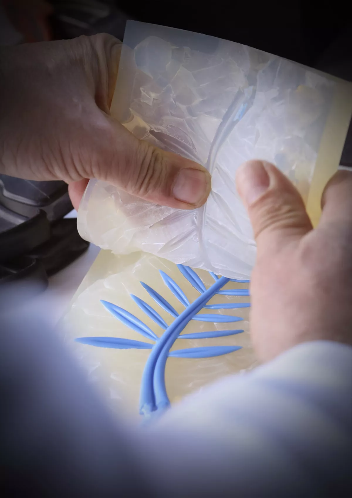 3. Wax Palme in caoutchouc mold.jpg