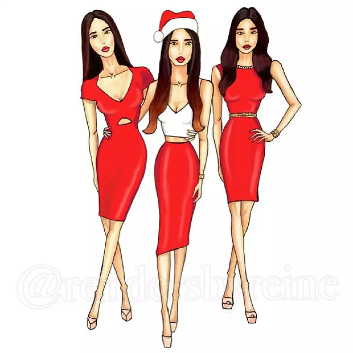 Son tan parecidas a las Kardashian, que hasta caricaturas de sí les han hecho.