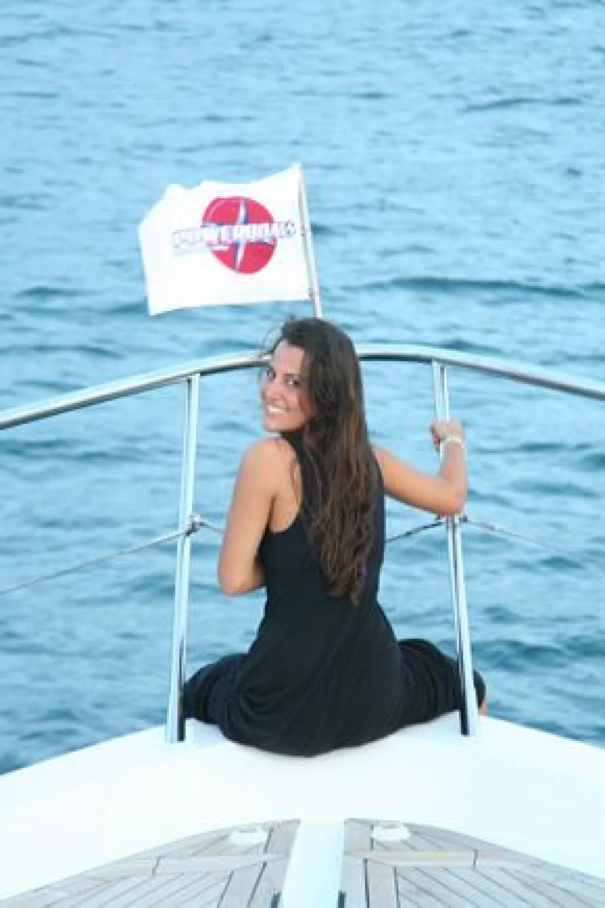 Natalia Padilla disfrutó de la brisa del mar durante el recorrido.