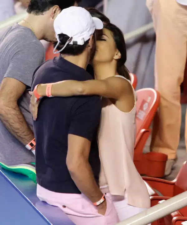 Eva y Pepe en el Abierto de Tenis en Acapulco hace un año.