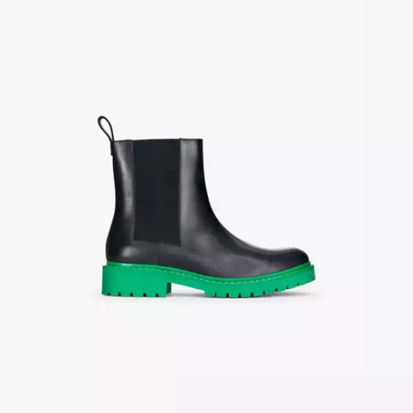 Botas Chelsea con suela verde neón