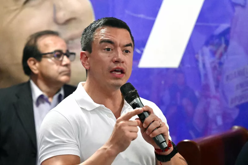 Trump se reúne con presidente ecuatoriano Daniel Noboa en tono "amistoso"