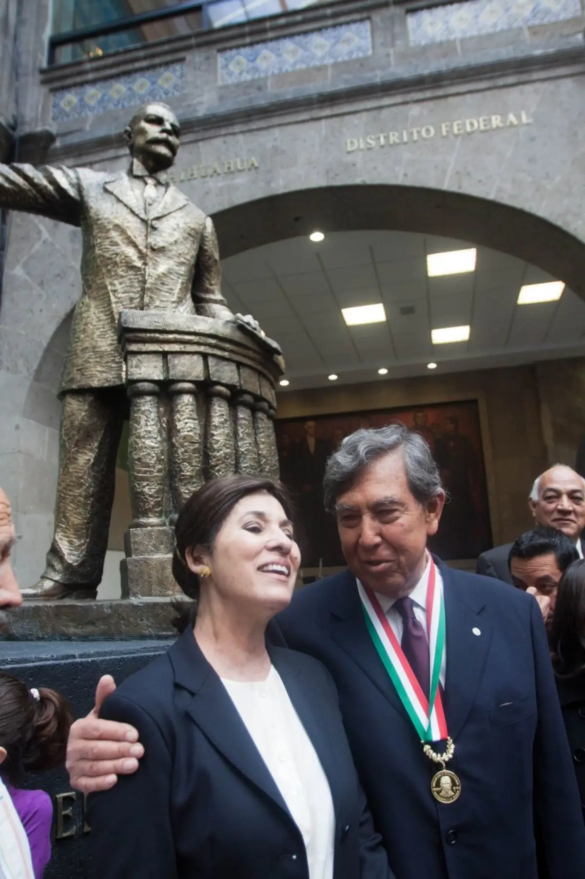 Cuauhtémoc Cárdenas y Celeste Batel