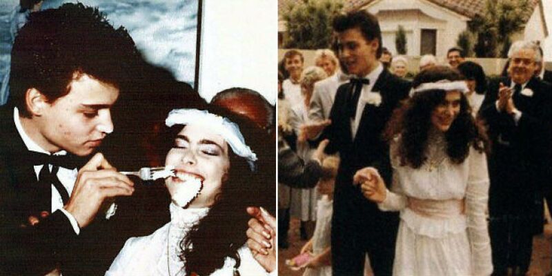 El actor, de tan sólo 20 años, en el día de su boda con Lori Allison.