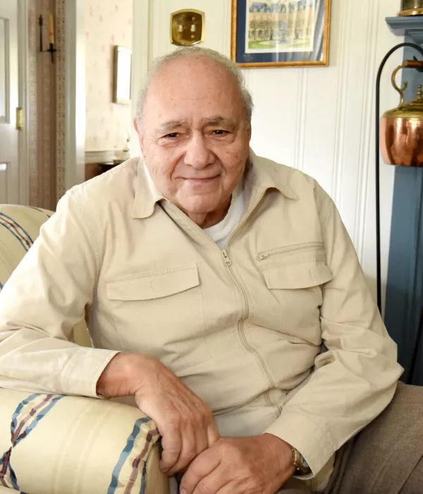 Actor Michael Constantine at his sister's home in Reading. Michael Constantine Photo by Harold Hoch 3/18/16