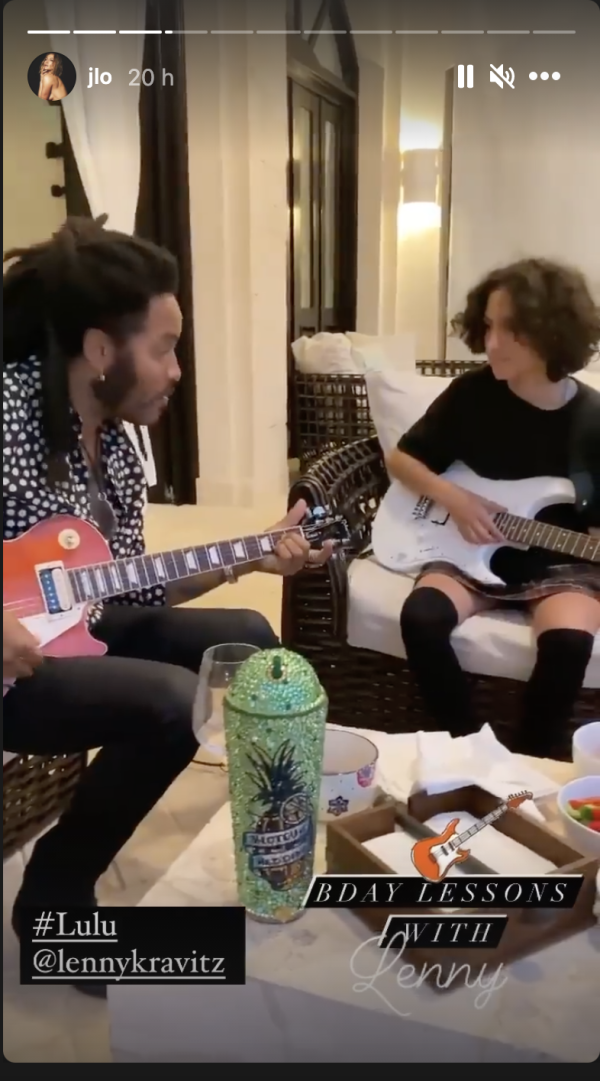 Lenny Kravitz y Emm, hija de JLo