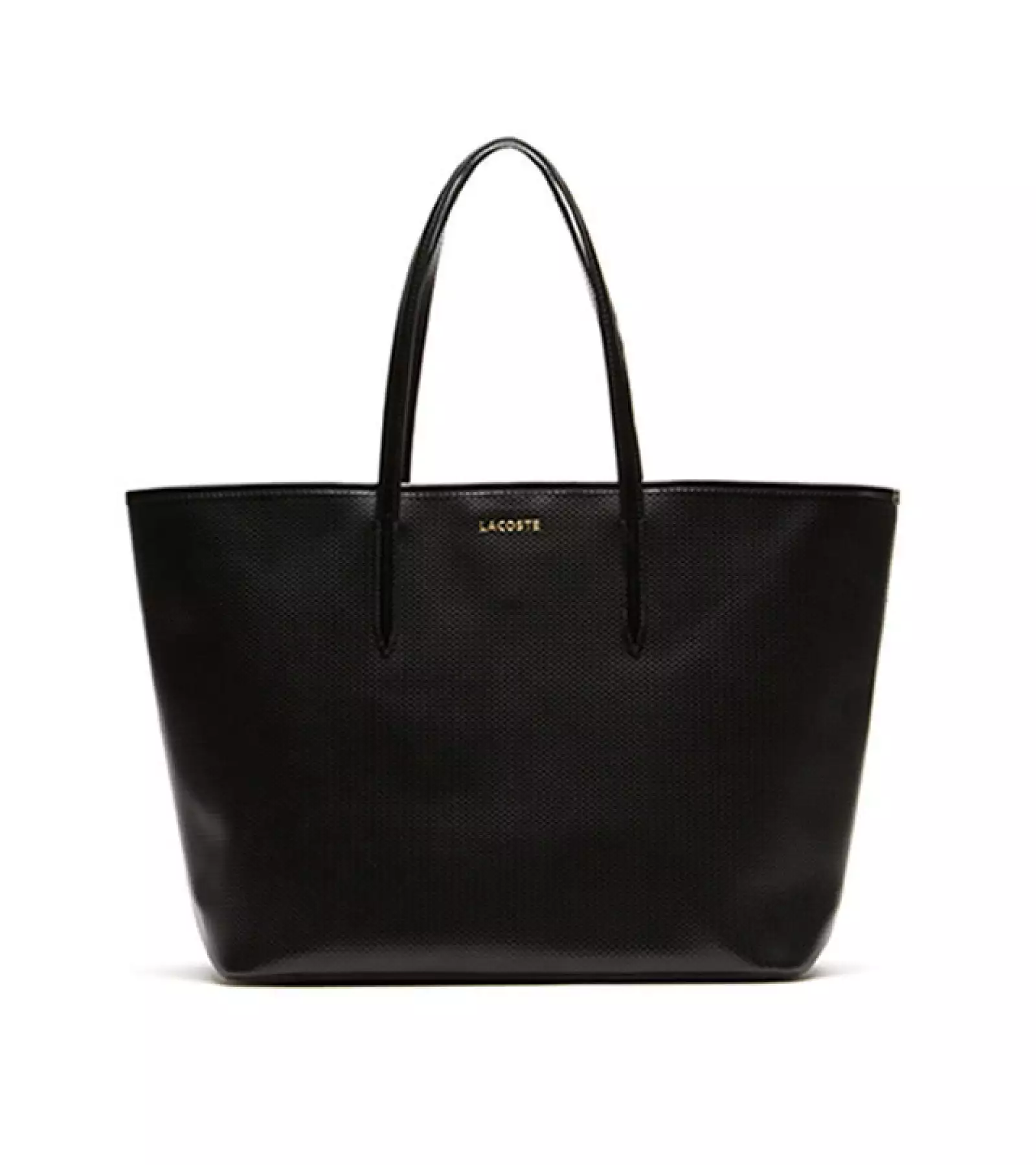 Bolsa Chantaco de Lacoste en negro. $4,395 pesos. Boutique Arcos Bosques.