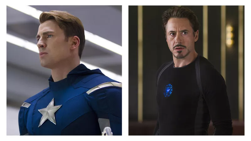 Capitán América junto a Iron Man