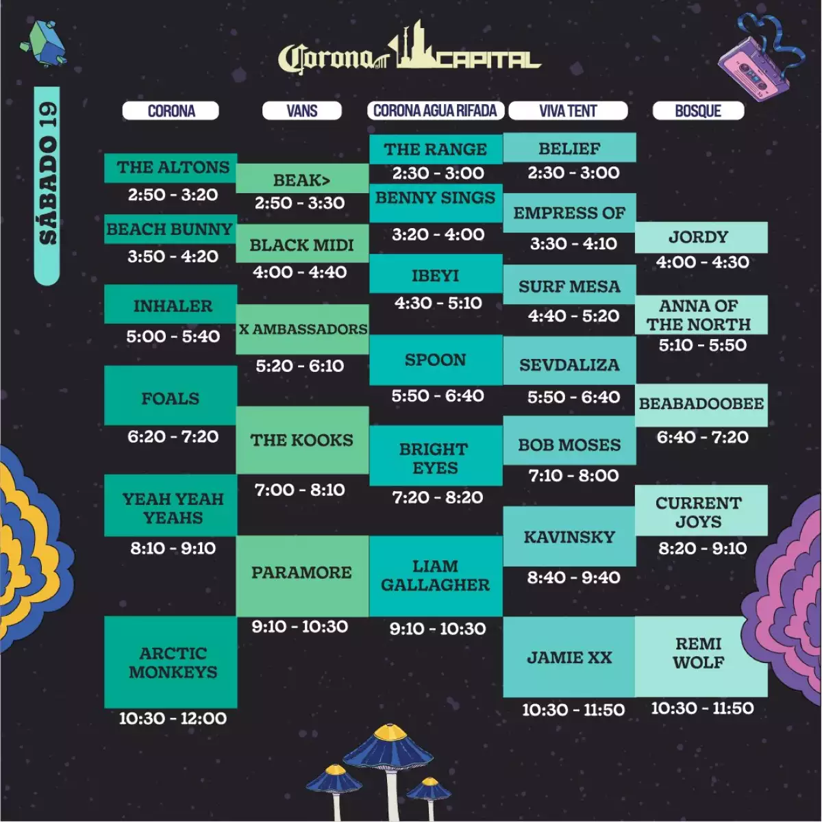 coronacapital viva tent today @ 4:30pm…significa mucho para mi el poder cantar aquí en Mexico por primera ves 💓