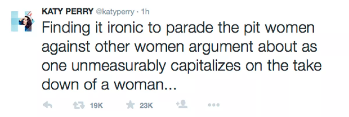 Al parecer Katy Perry no se quiso quedar callada y también ha dado su opinión.