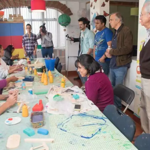 Visita de Paco Arango a la Casa de la Amistad