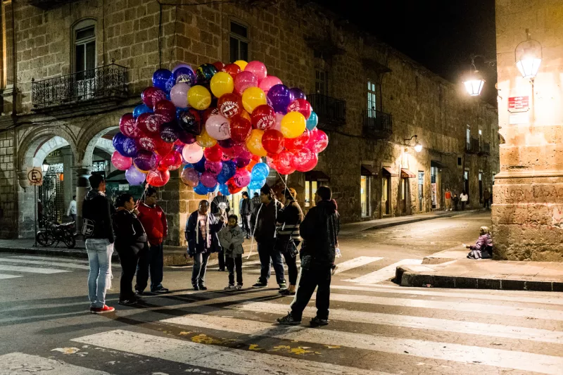 Ballons for the three wise men in Morelia