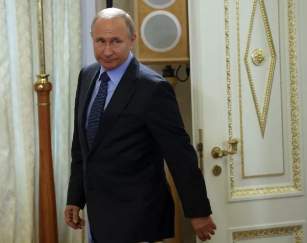 Russian President Vladimir Putin receives Bulgarian President Rumen Radev in St.Petersburg