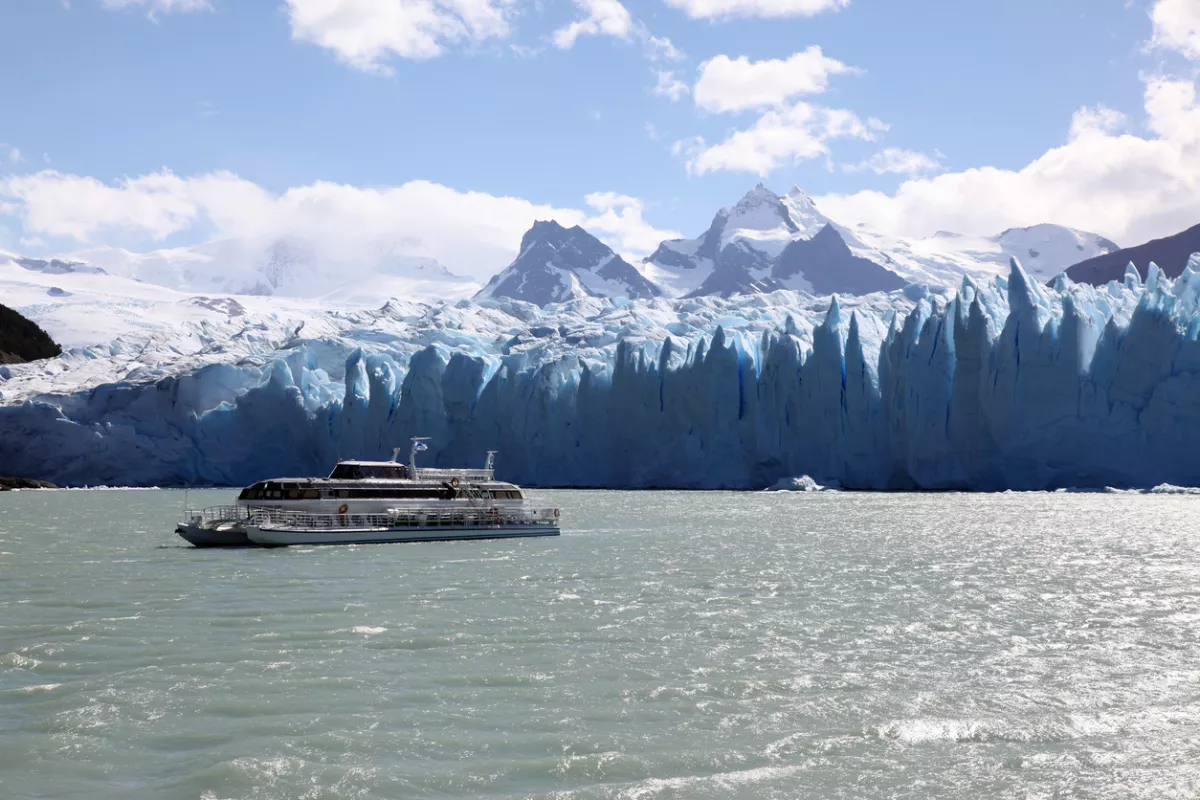 Passenger Ship in front of the Perito Moreno Glacier, Argentina