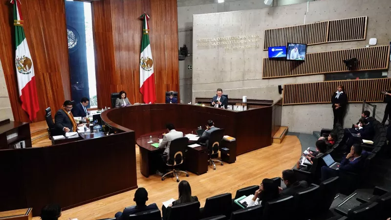 Sesión pública del Tribunal Electoral